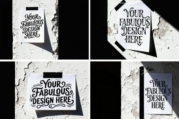Download Taped Blank Posters Jpg Mockup Set - Premium Resources