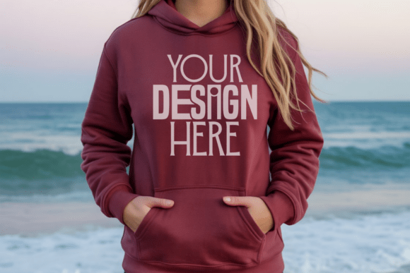 Download Gildan 18500 Maroon Hoodie Mockup - Premium Resources