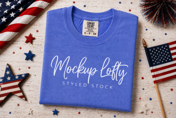 Download C1717 4th of July Folded Flat Lay Mockup - Flat lay mockup Collection