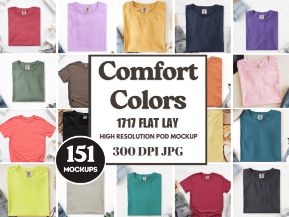 Download Comfort Colors 1717 Flat Lay Mockups - Flat lay mockup Collection